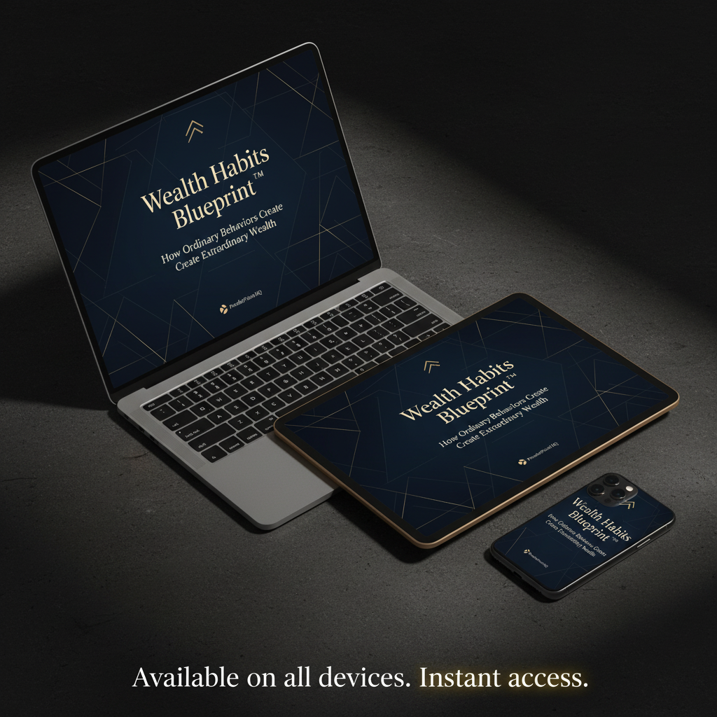 Wealth Habits Blueprint™ — Three-device display, laptop, iPad and smartphone